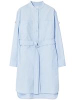 Burberry robe-chemise à taille ceinturée - Bleu