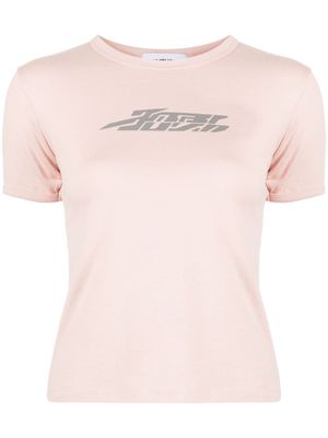 AMBUSH t-shirt en coton à logo floqué - Rose