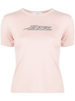 AMBUSH t-shirt en coton à logo floqué - Rose