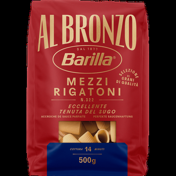 Barilla Al Bronzo Mezzi Rigatoni N. 322 500g bij Jumbo