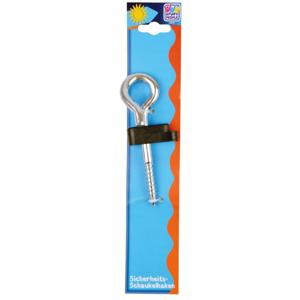 Happy People schommelhaak - 1x - zilver - staal - 16 cm - met karabijnhaak