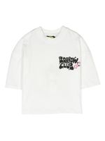 Barrow kids t-shirt en coton à logo strassé - Blanc - thumbnail