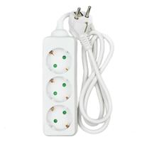 Benson Stekkerdoos 3-voudig - geaarde stekkerdoos - wit - snoer van 100 cm - verlengsnoer Benson Stekkerdoos 3-voudig - geaarde stekkerdoos - wit - snoer van 100 cm - verlengsnoer