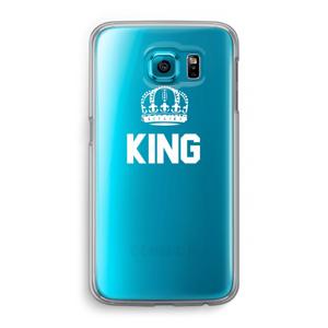 King zwart: Samsung Galaxy S6 Transparant Hoesje