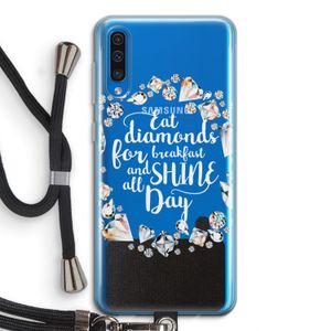 Diamonds: Samsung Galaxy A50 Transparant Hoesje met koord