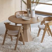 Zuiver Ronde Eettafel 'Lotus' Eikenhout, 120cm