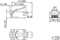 Metz Connect RJ45-stekker Cat.6 Class EA 1401505010-E Stekker Metaal 1 stuk(s) - thumbnail