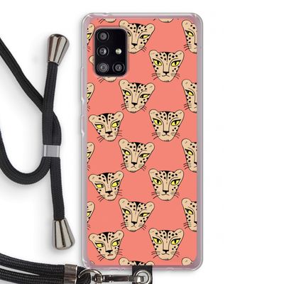 Tijger: Samsung Galaxy A51 5G Transparant Hoesje met koord
