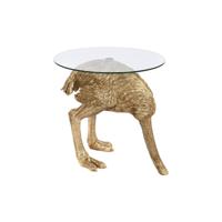 Kleine bijzettafel Home ESPRIT Gouden Hars Kristal 60 x 60 x 62 cm