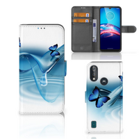 Bookcase Moto E6s Telefoonhoesje met Pasjes Vlinders - thumbnail
