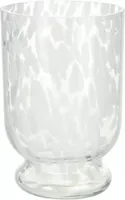 WINDLICHT GLAS 14X21CM WIT