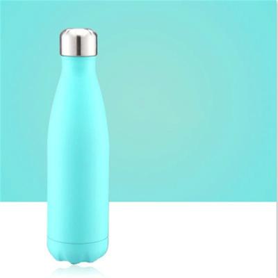 Thermische beker vacuüm kolf warmte waterfles draagbare RVS sport ketel capaciteit: 500ml (turkoois blauw)
