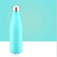 Thermische beker vacuüm kolf warmte waterfles draagbare RVS sport ketel capaciteit: 500ml (turkoois blauw)