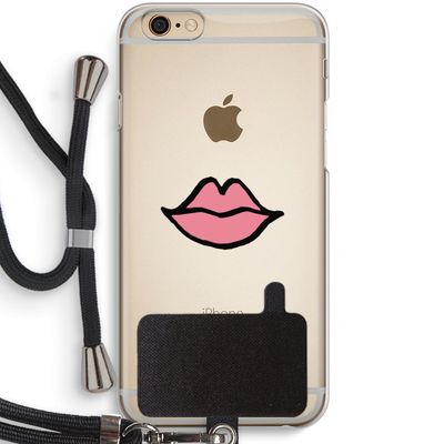 Kusje: iPhone 6 / 6S Transparant Hoesje met koord