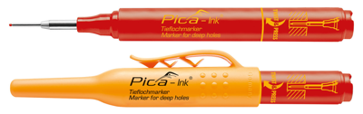 Pica 150/40 Markeerstift voor diepe gaten | Rood - PI15040