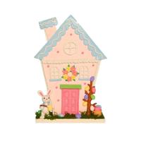 Huis op voet met 2 haasjes Roze Anna's Collection - Annas collection