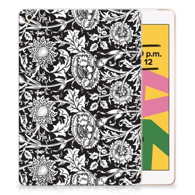 Apple iPad 10.2 | iPad 10.2 (2020) | 10.2 (2021) | Siliconen hoesje | Black Flowers Apple iPad 10.2 | iPad 10.2 (2020) | 10.2 (2021) | Siliconen hoesje | Black Flowers