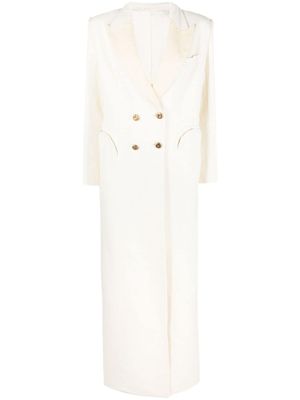 Blazé Milano manteau long à boutonnière croisée - Blanc