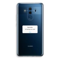 Reminder: Huawei Mate 10 Pro Transparant Hoesje Reminder: Huawei Mate 10 Pro Transparant Hoesje
