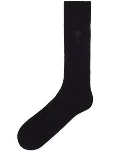 AMI Paris chaussettes Ami de Coeur en maille épaisse - Noir