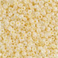 Creativ Company Rocailles, d 3 mm, afm 8/0, gatgrootte 0,6-1,0 mm, ivoor, 25 gr/ 1 doos