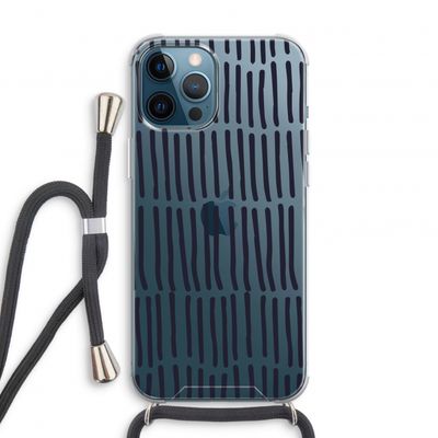 Moroccan stripes: iPhone 12 Pro Transparant Hoesje met koord