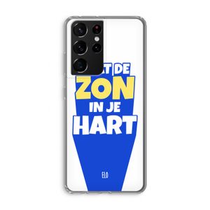 Laat de zon in je hart: Samsung Galaxy S21 Ultra Transparant Hoesje