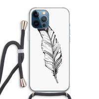 Pluim: iPhone 12 Pro Max Transparant Hoesje met koord