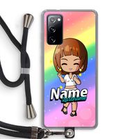 Chibi Maker vrouw: Samsung Galaxy S20 FE / S20 FE 5G Transparant Hoesje met koord