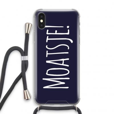 Moatsje!: iPhone X Transparant Hoesje met koord
