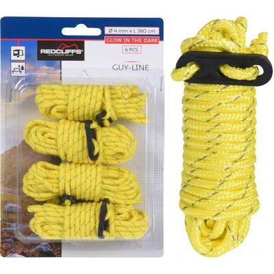 Redcliffs Scheerlijnen of spantouw set van 4 stuks geel