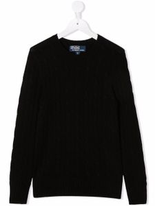 Ralph Lauren Kids pull en maille torsadée - Noir