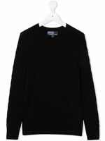 Ralph Lauren Kids pull en maille torsadée - Noir - thumbnail