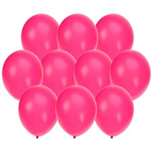 Bellatio Decorations ballonnen - 30x stuks - fuchsia roze - 27 cm - verjaardag - feestartikelen