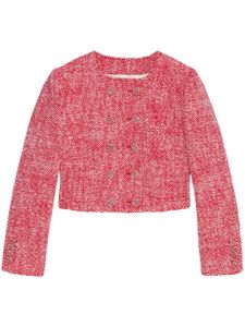 Gucci double-breasted tweed jacket - Rouge