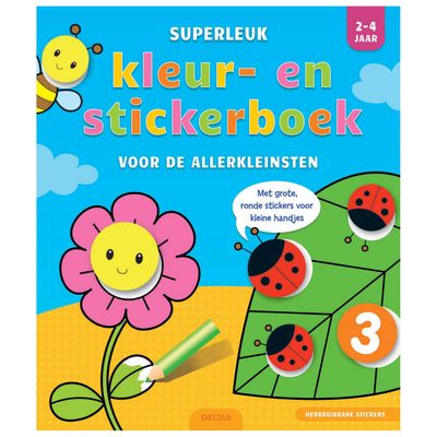Deltas Superleuk kleur- en stickerboek voor de allerkleinsten