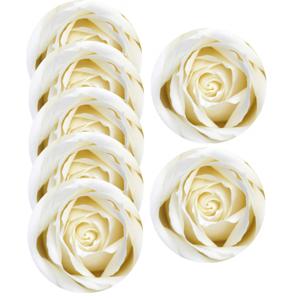 Onderzetters/Bierviltjes bloemen witte roos 10x stuks   -