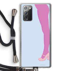 Pink panty: Samsung Galaxy Note 20 / Note 20 5G Transparant Hoesje met koord