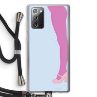 Pink panty: Samsung Galaxy Note 20 / Note 20 5G Transparant Hoesje met koord