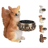 Waxinelichthouder Herfstdier 11cm Assorti 1st