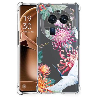 OPPO Find X6 Pro Case Anti-shock Bird Flowers OPPO Find X6 Pro Case Anti-shock Bird Flowers