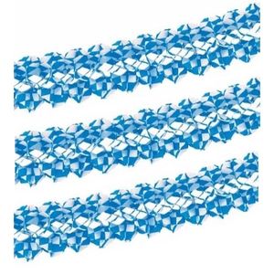 Set van 3x stuks papstar Bayern/Oktoberfest thema feest slinger wit/blauw 4 meter