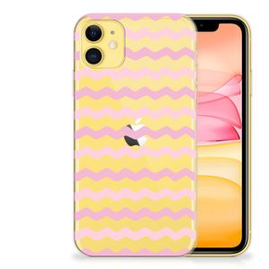 Apple iPhone 11 TPU bumper Waves Roze