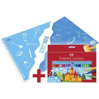 Faber Castell FC-554204-A Viltstiften 50 Stuks + A3 Kangaro Schetsboek 40 Vel