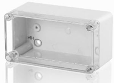 Lege opbouwbehuizing met transparante deksel 150 mm