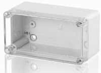 Lege opbouwbehuizing met transparante deksel 150 mm