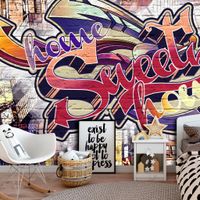 Zelfklevend fotobehang - Graffiti, Home sweet home, premium print - thumbnail