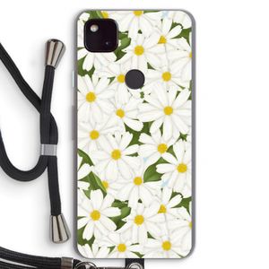Summer Daisies: Pixel 4a 5G Transparant Hoesje met koord