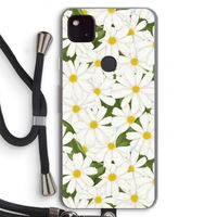 Summer Daisies: Pixel 4a 5G Transparant Hoesje met koord