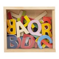 Small Foot - houten magnetische letters kleur, 37dlg.